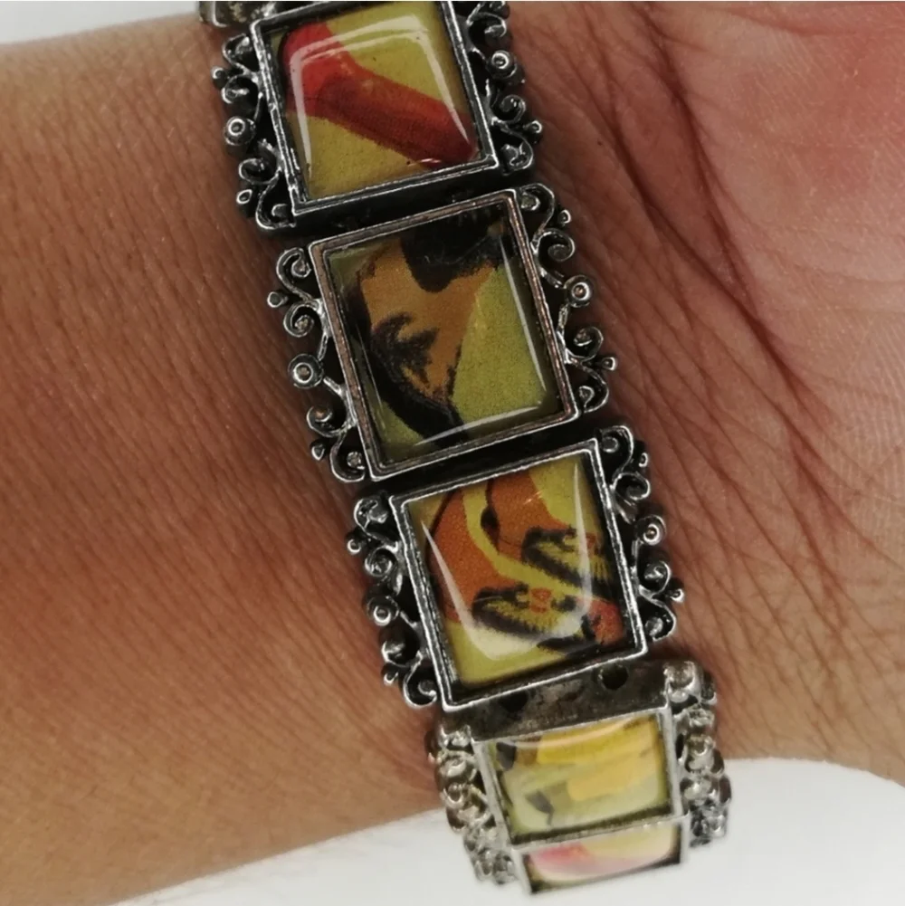 Shoe Lover Vintage Unique Framed Boots Stretch Bracelet - Picture 3 of 12